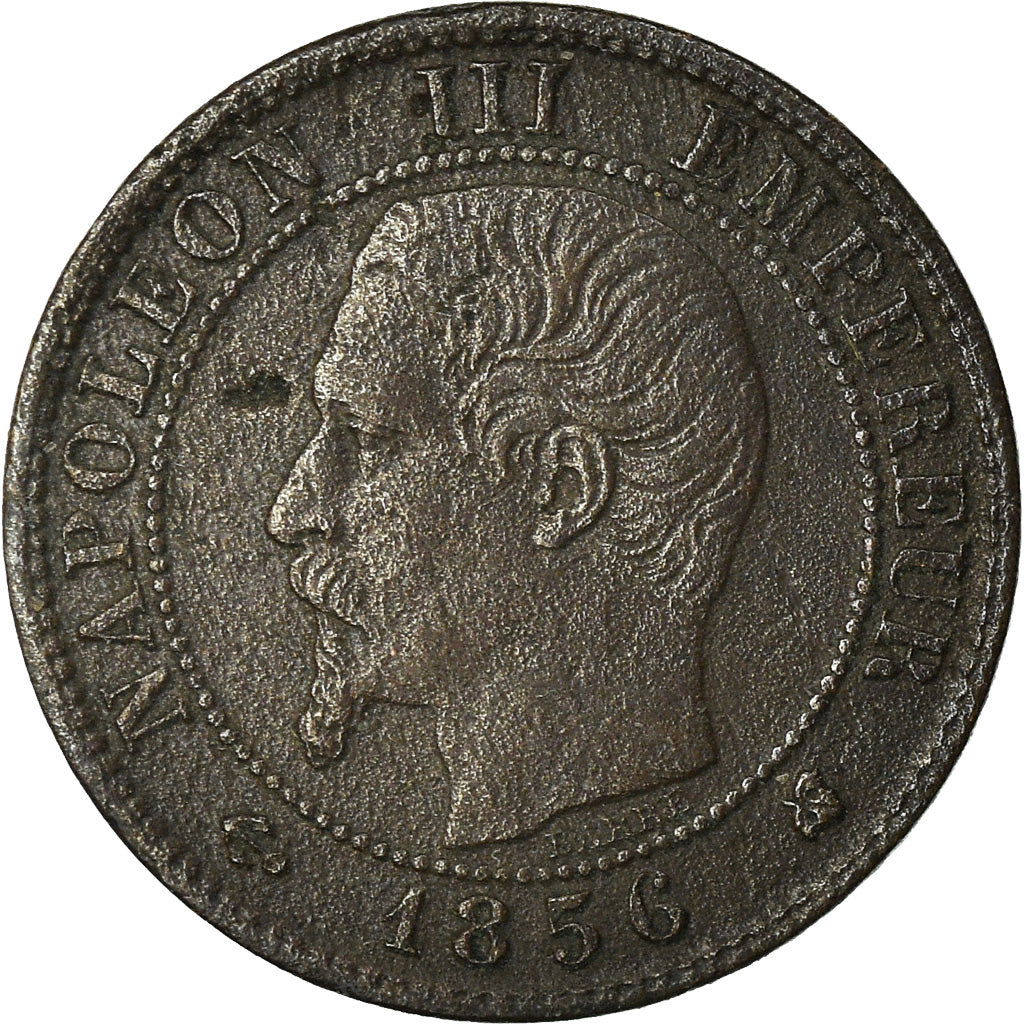 Moneta, Francia, Napoleon III, Centime, 1856, Bordeaux, MB