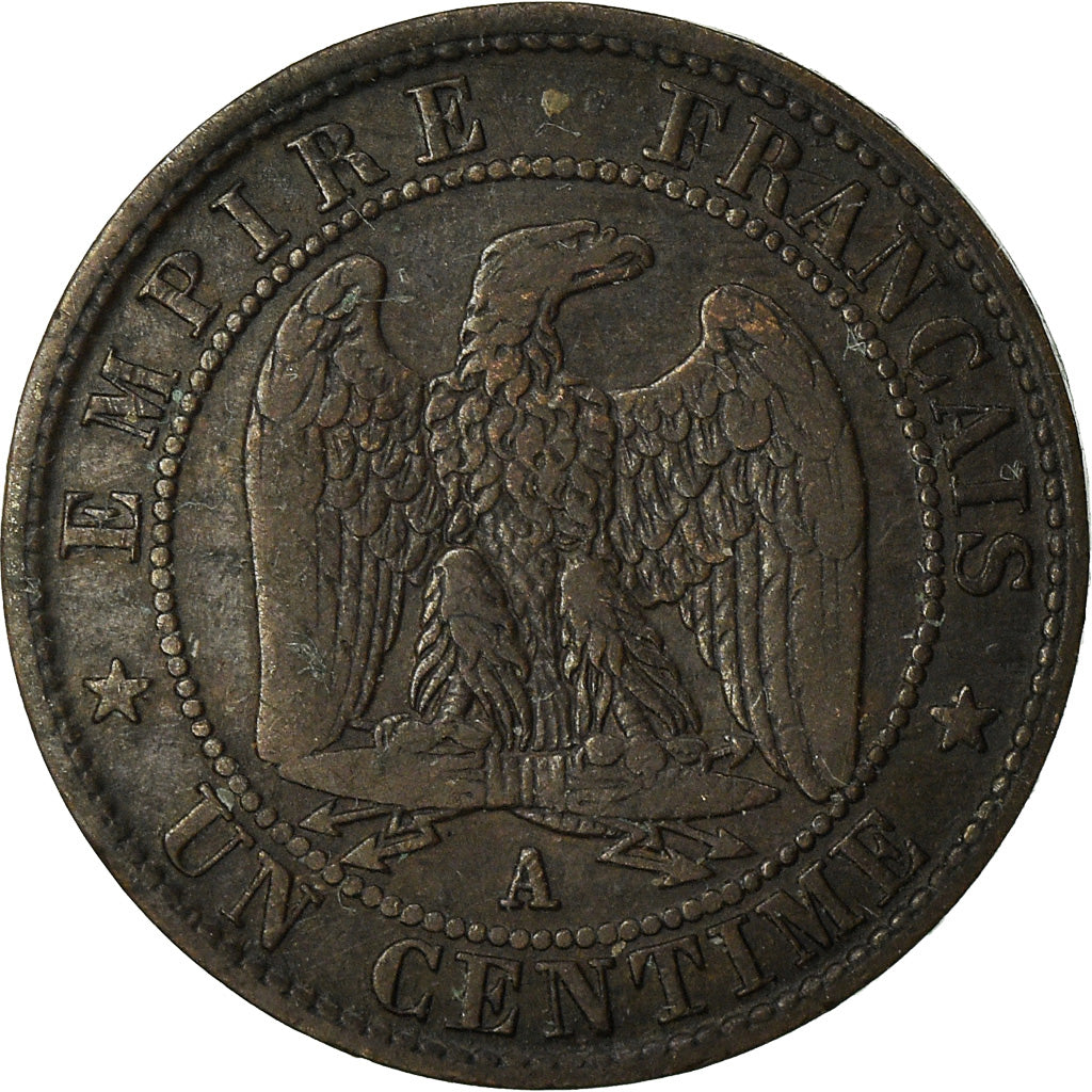 Coin, France, Napoleon III, Centime, 1855, Paris, VF(20-25), KM 775.1