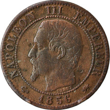 Moneta, Francja, Napoleon III, Napoléon III, Centime, 1856, Lyon, Rzadkie