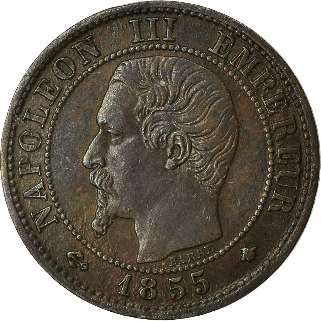 Münze, Frankreich, Napoleon III, Centime, 1855, Strasbourg, SS