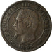 Coin, France, Napoleon III, Centime, 1855, Lyon, VF(30-35), KM 775.4