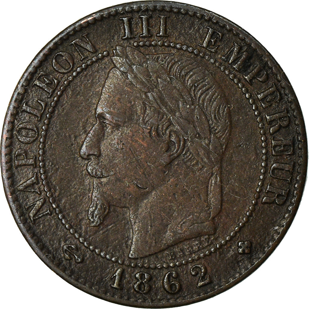 Moneta, Francja, Napoleon III, Napoléon III, Centime, 1862, Strasbourg