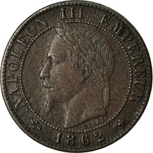 Moneta, Francja, Napoleon III, Napoléon III, Centime, 1862, Strasbourg