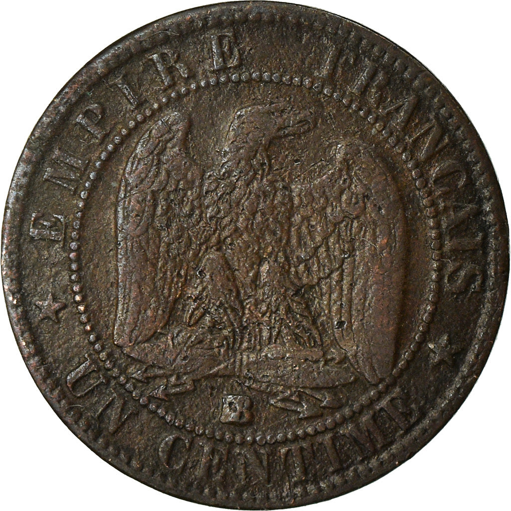 Moneta, Francja, Napoleon III, Napoléon III, Centime, 1862, Strasbourg
