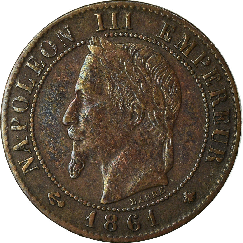 Coin, France, Napoleon III, Centime, 1861, Paris, VF(30-35), KM 795.1