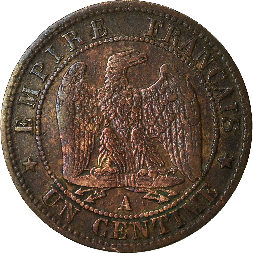 Coin, France, Napoleon III, Centime, 1861, Paris, VF(30-35), KM 795.1