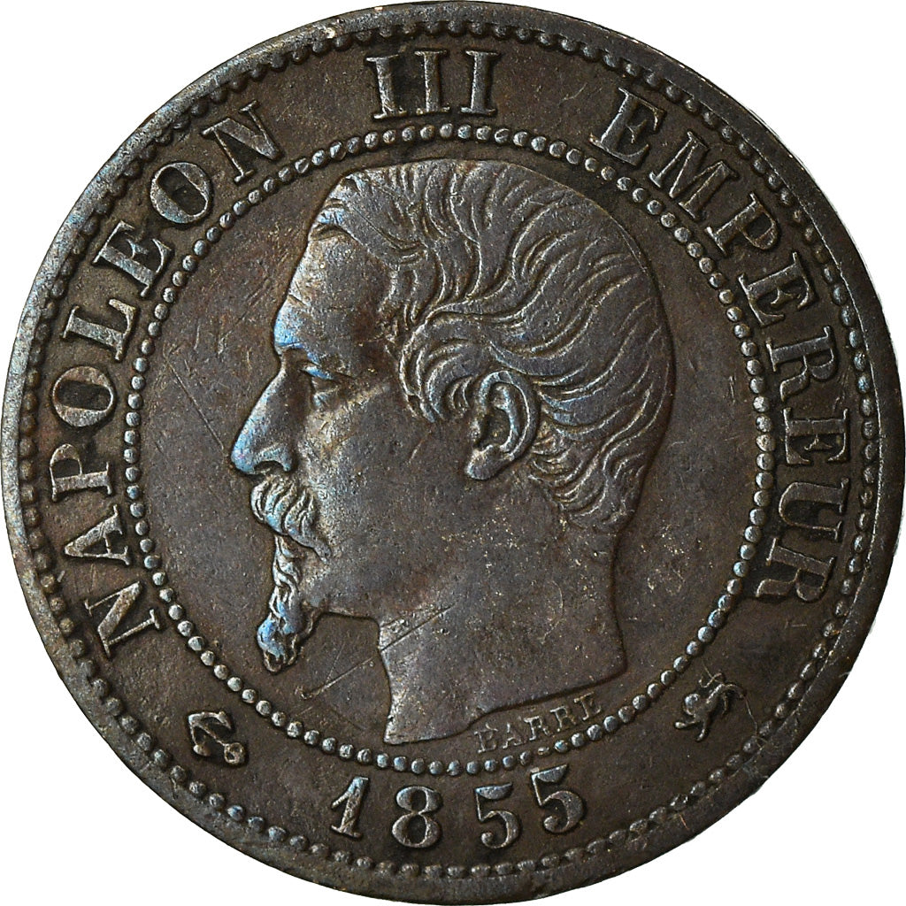 Münze, Frankreich, Napoleon III, Centime, 1855, Lyon, S+
