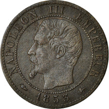 Coin, France, Napoleon III, Centime, 1853, Lyon, VF(30-35), KM 775.4