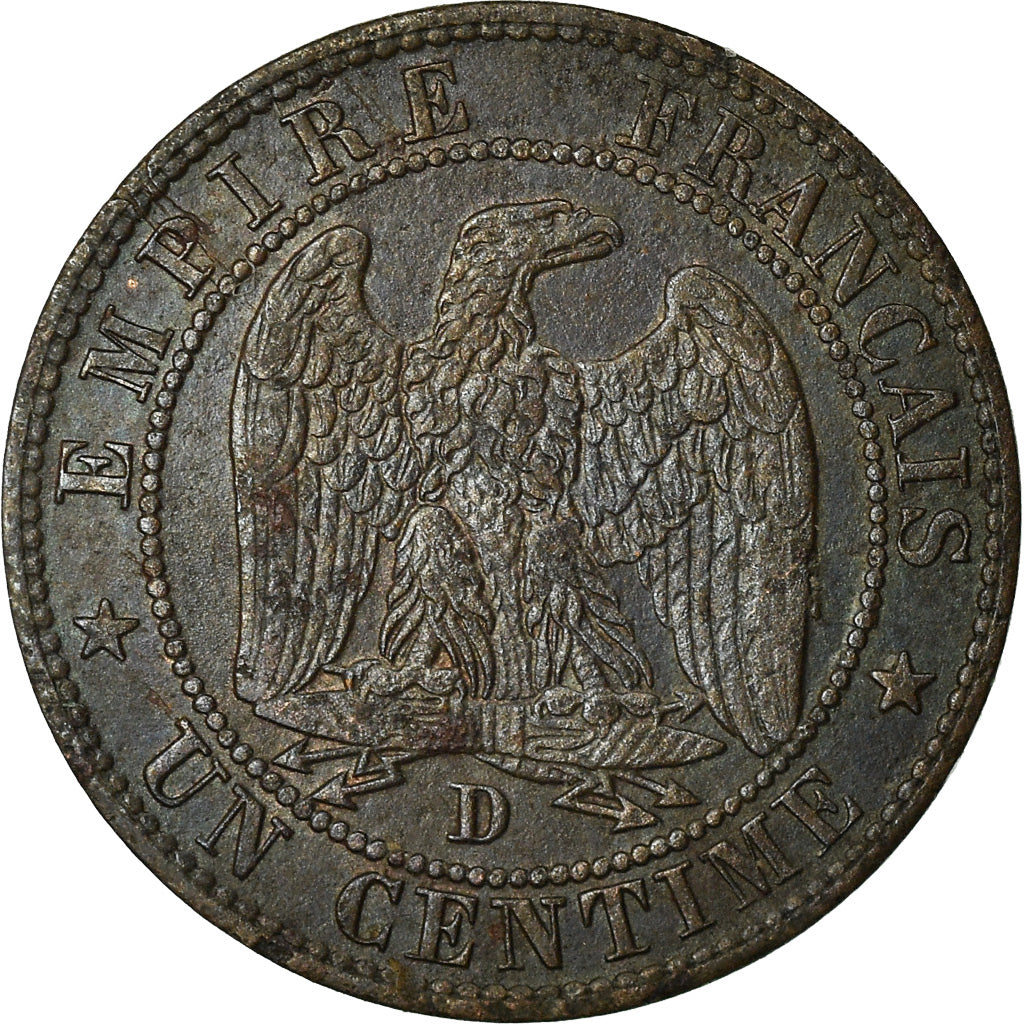 Coin, France, Napoleon III, Centime, 1853, Lyon, VF(30-35), KM 775.4