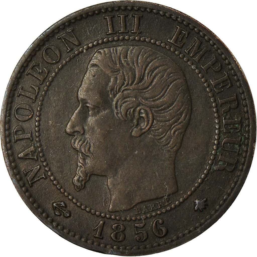 Münze, Frankreich, Napoleon III, Centime, 1856, Strasbourg, S+