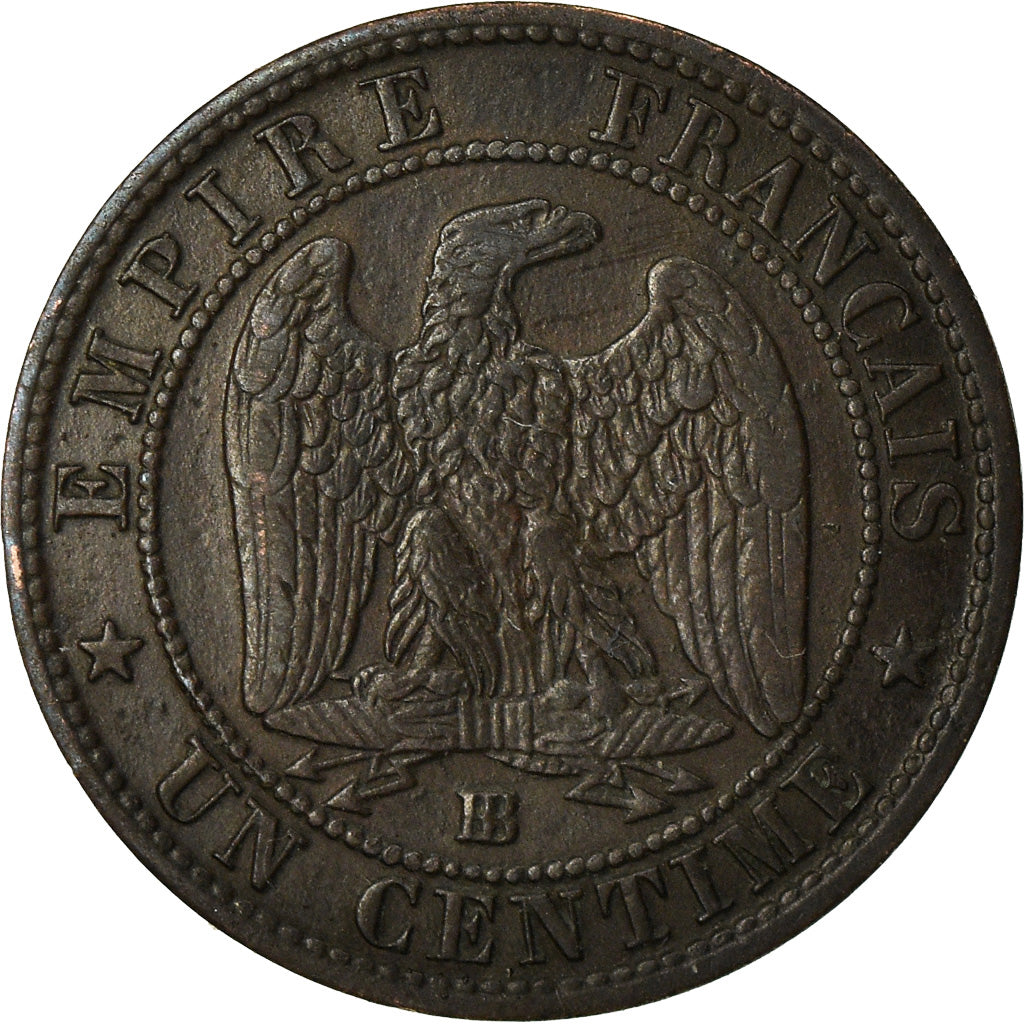 Münze, Frankreich, Napoleon III, Centime, 1856, Strasbourg, S+