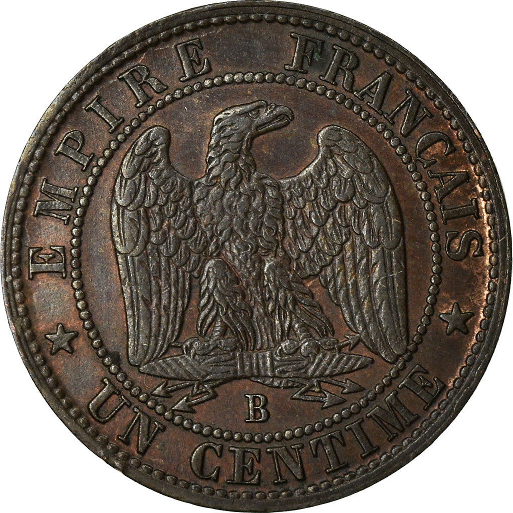 Coin, France, Napoleon III, Centime, 1853, Rouen, EF(40-45), KM 775.2