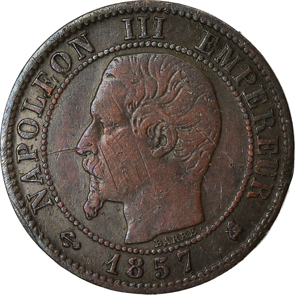 Monnaie, France, Napoleon III, Centime, 1857, Bordeaux, TB, Gad 86