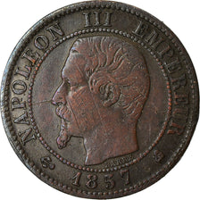 Monnaie, France, Napoleon III, Centime, 1857, Bordeaux, TB, Gad 86