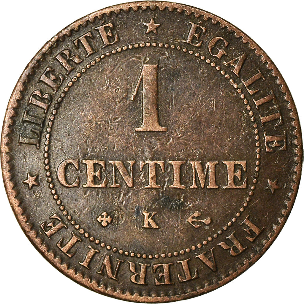 Monnaie, France, Cérès, Centime, 1872, Bordeaux, TTB, Bronze, Gadoury:88
