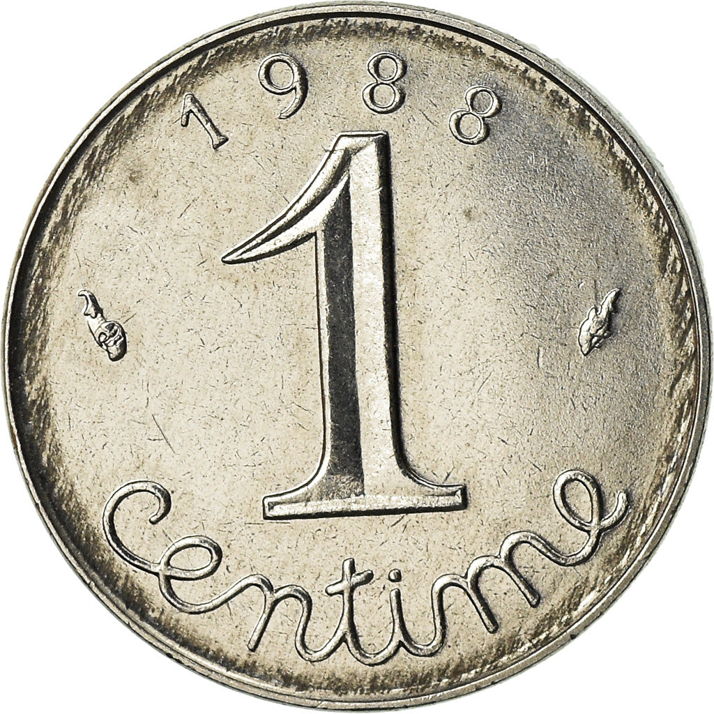 Monnaie, France, Épi, Centime, 1988, Paris, SUP, Stainless Steel, Gadoury:91