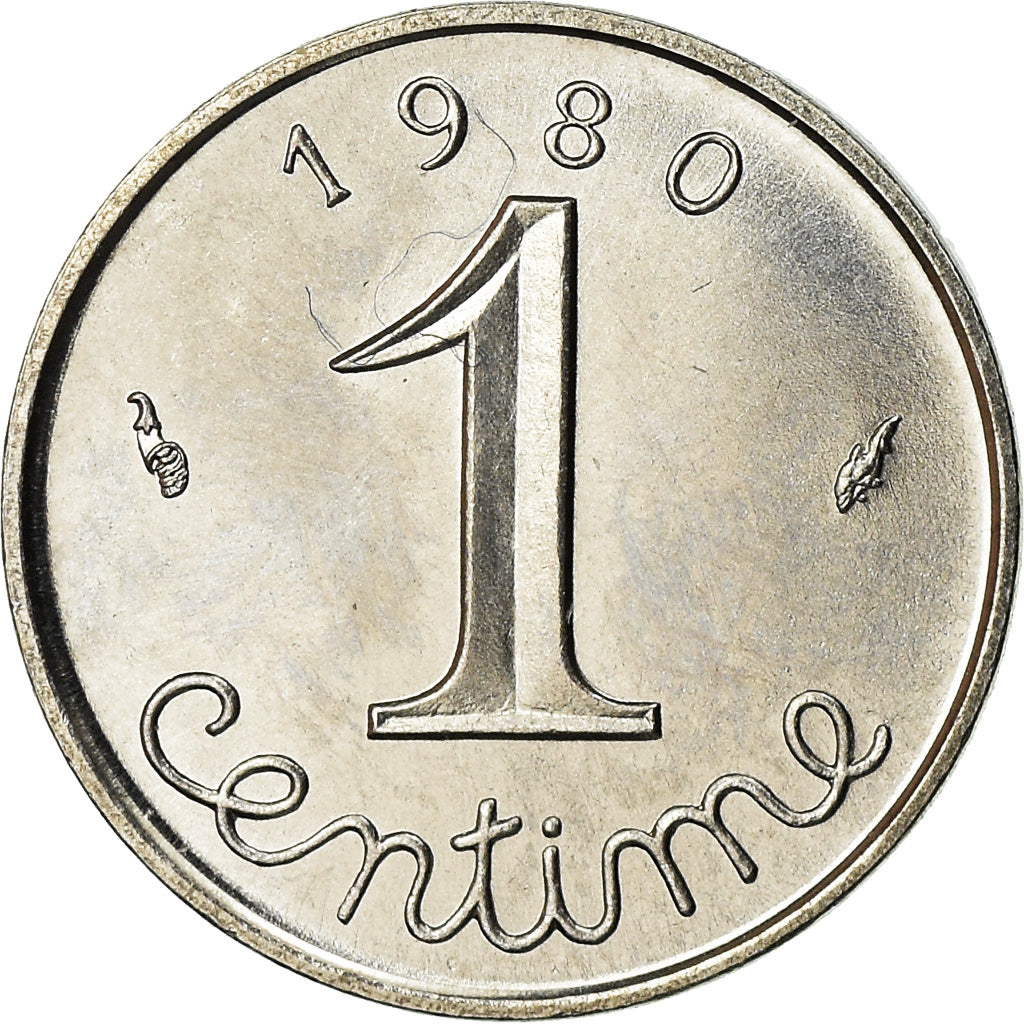 Munten, Frankrijk, Épi, Centime, 1980, Paris, PR, Stainless Steel, KM:928