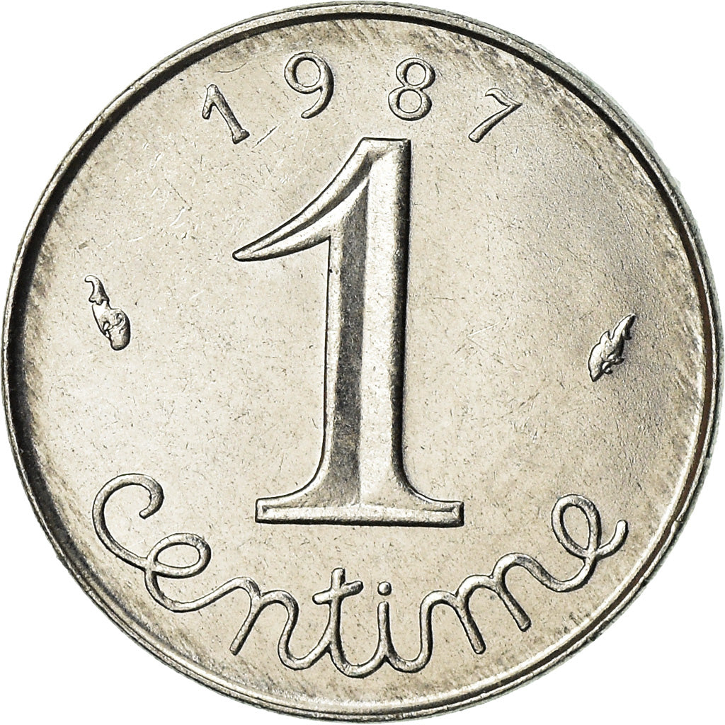 Munten, Frankrijk, Épi, Centime, 1987, Paris, PR, Stainless Steel, KM:928