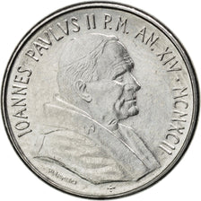 Monnaie, Cité du Vatican, John Paul II, 50 Lire, 1992, SPL, Stainless Steel
