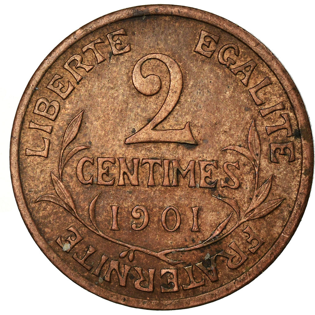 Coin, France, Dupuis, 2 Centimes, 1901, Paris, VF(30-35), Bronze, KM:841