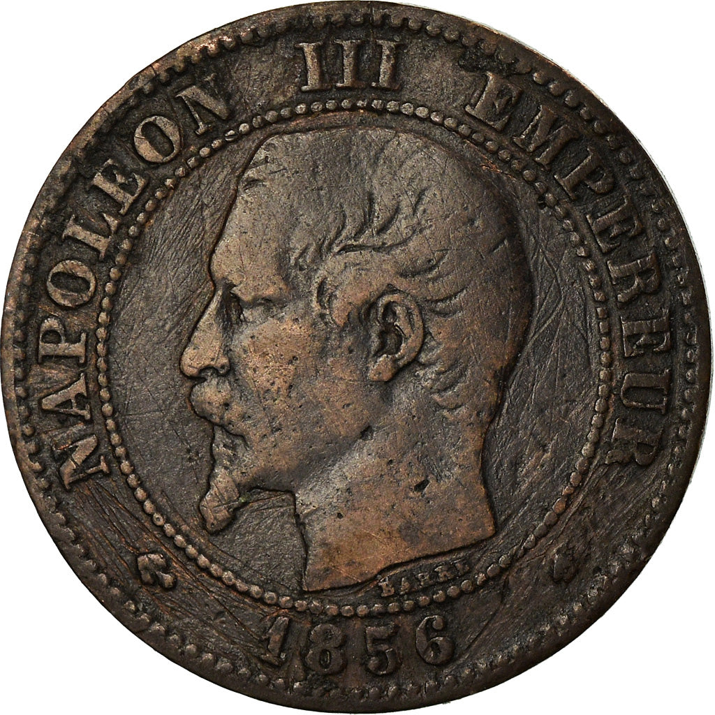 Munten, Frankrijk, Napoleon III, 2 Centimes, 1856, Strasbourg, FR