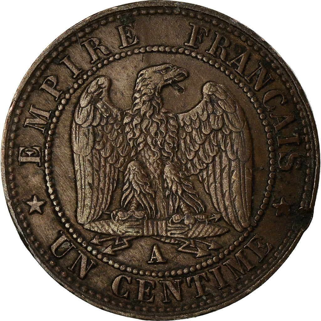 Coin, France, Napoleon III, Centime, 1862, Paris, EF(40-45), KM 795.1