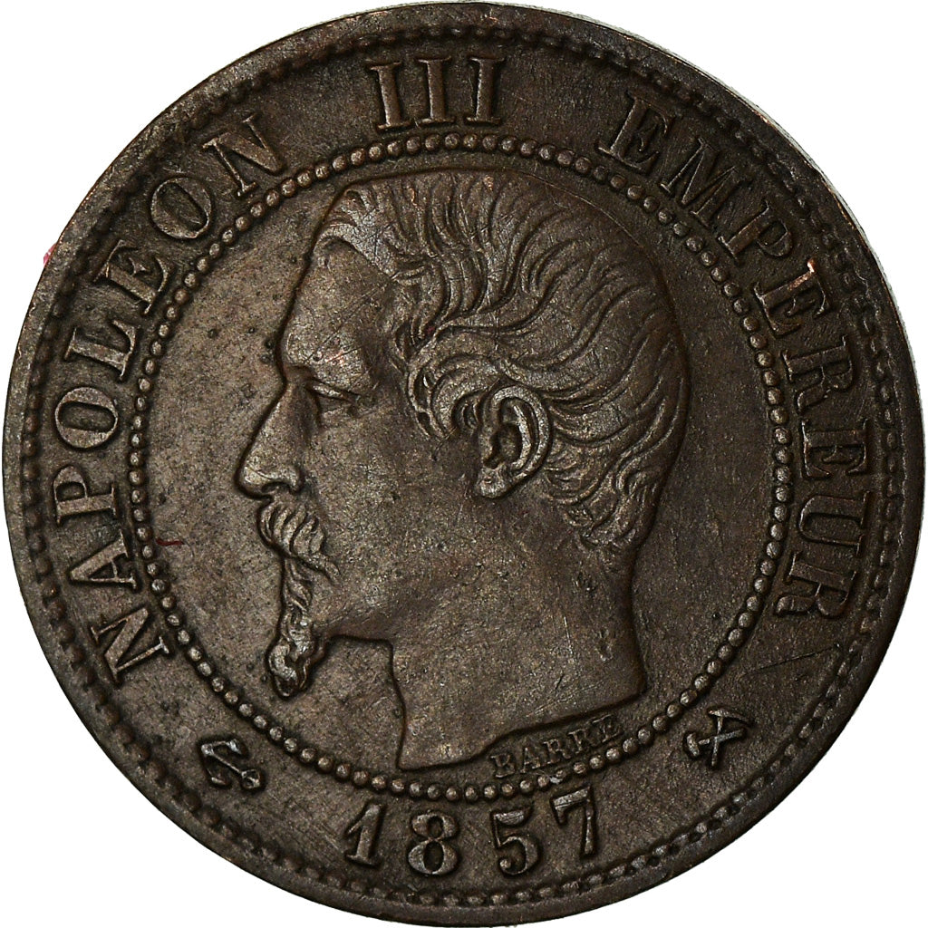 Coin, France, Napoleon III, Centime, 1857, Rouen, VF(30-35), KM 775.2