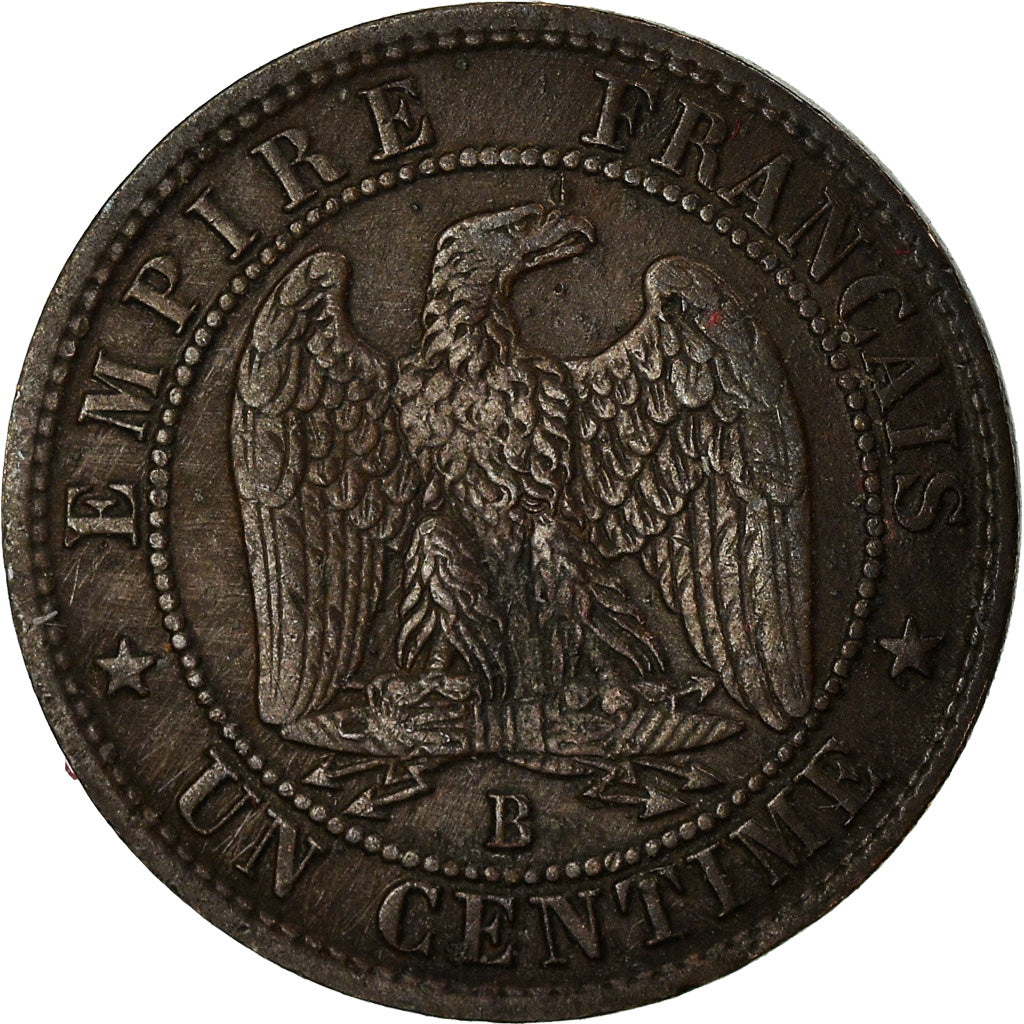 Coin, France, Napoleon III, Centime, 1857, Rouen, VF(30-35), KM 775.2