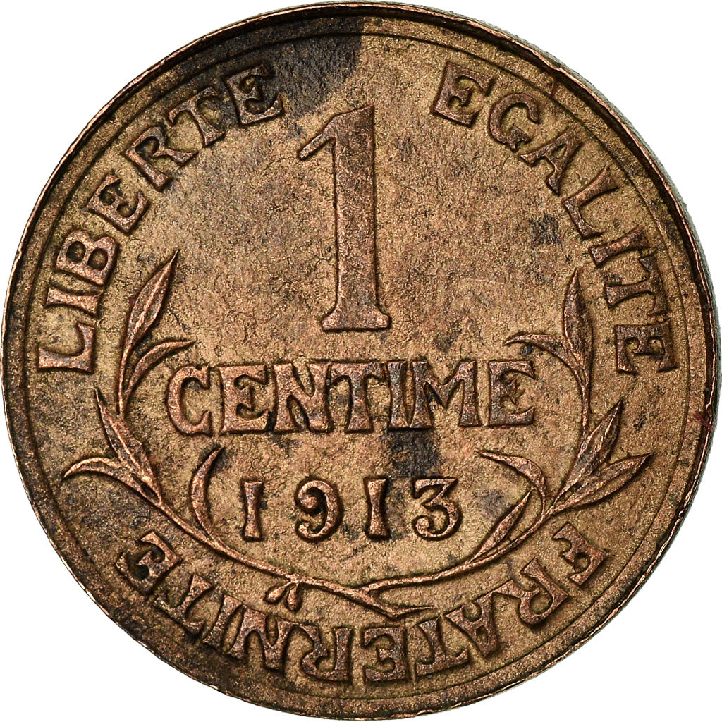 Moneta, Francja, Dupuis, Centime, 1913, Paris, VF(30-35), Bronze, KM:840