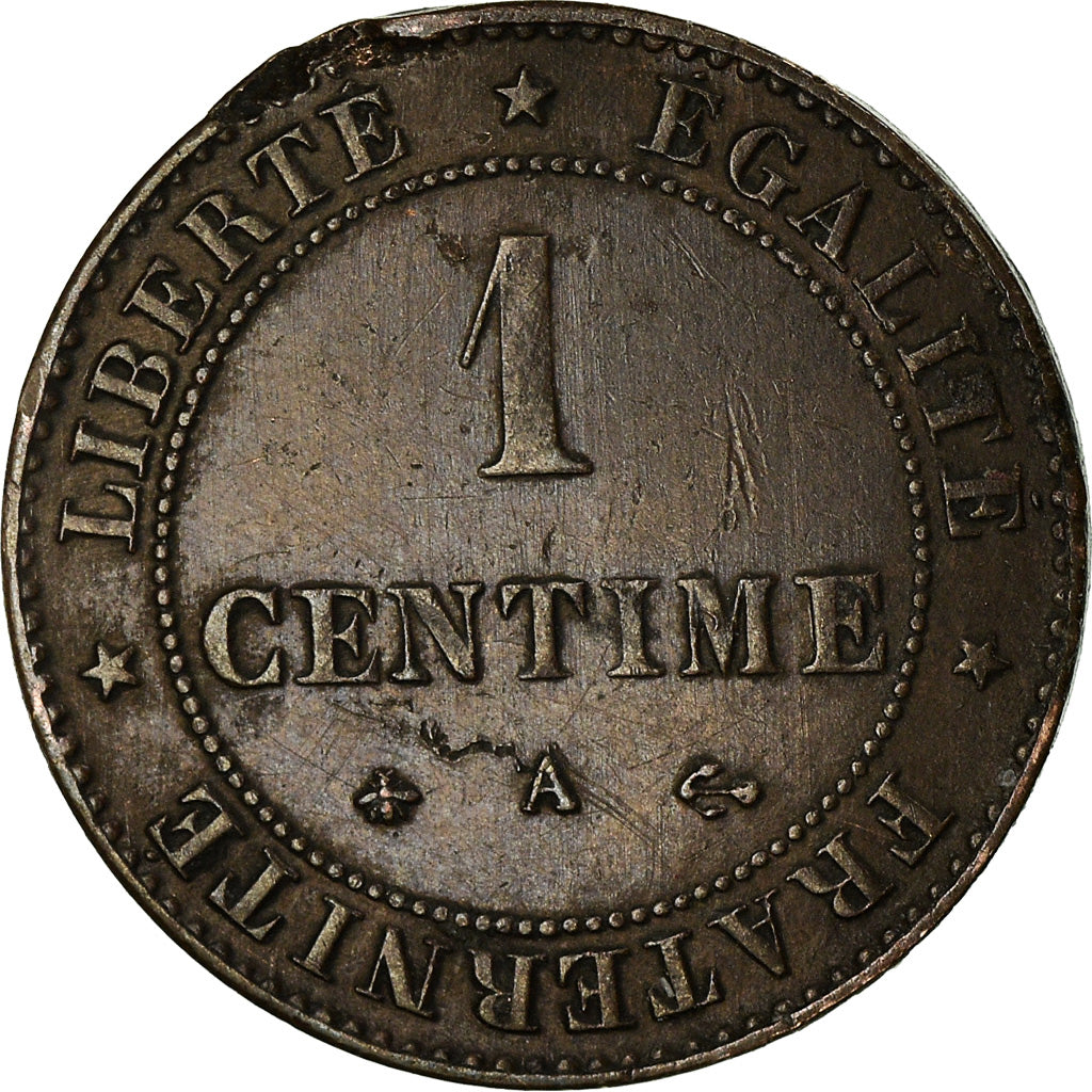 Coin, France, Cérès, Centime, 1877, Paris, EF(40-45), Bronze, KM:826.1