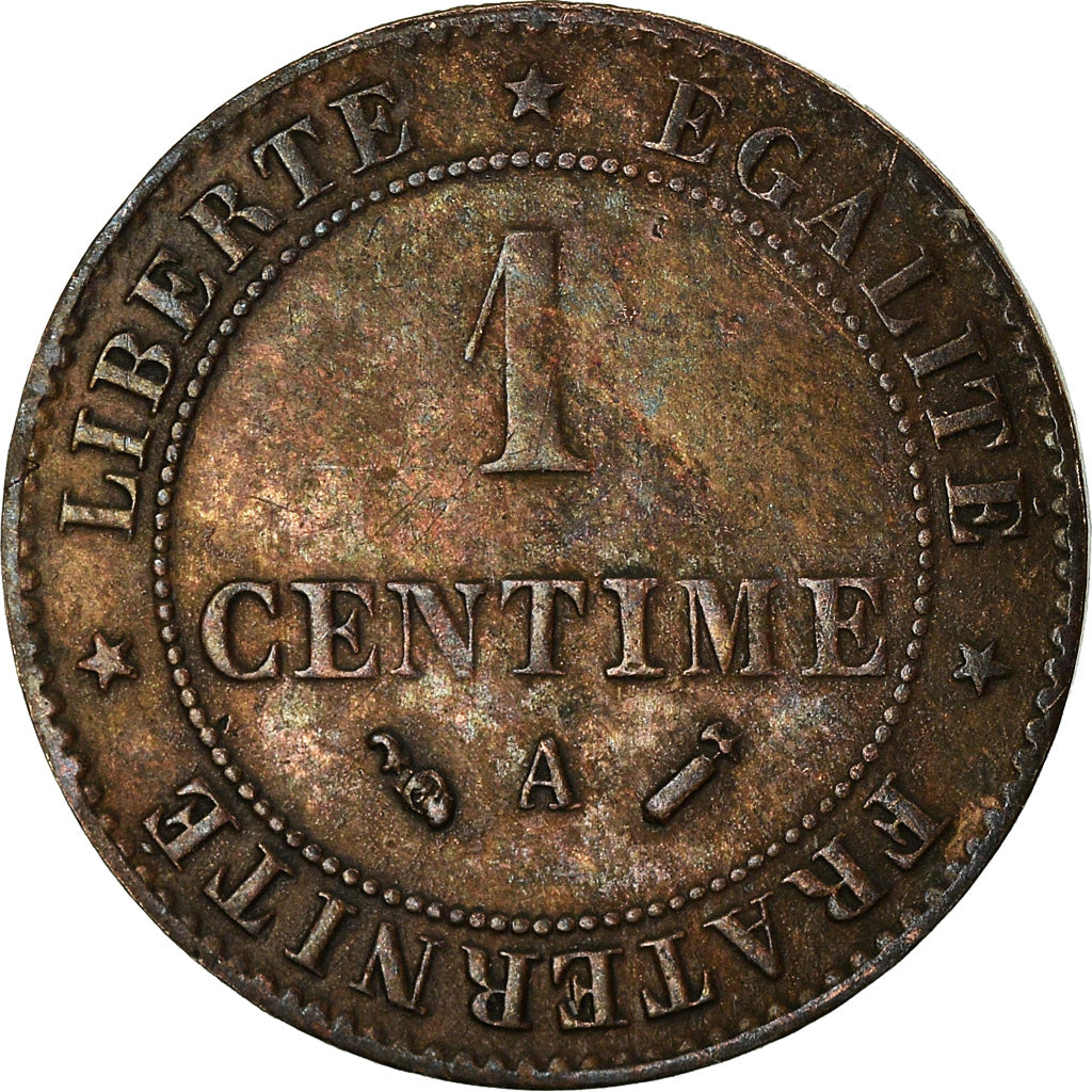 Moeda, França, Cérès, Centime, 1889, Paris, EF(40-45), Bronze, KM:826.1