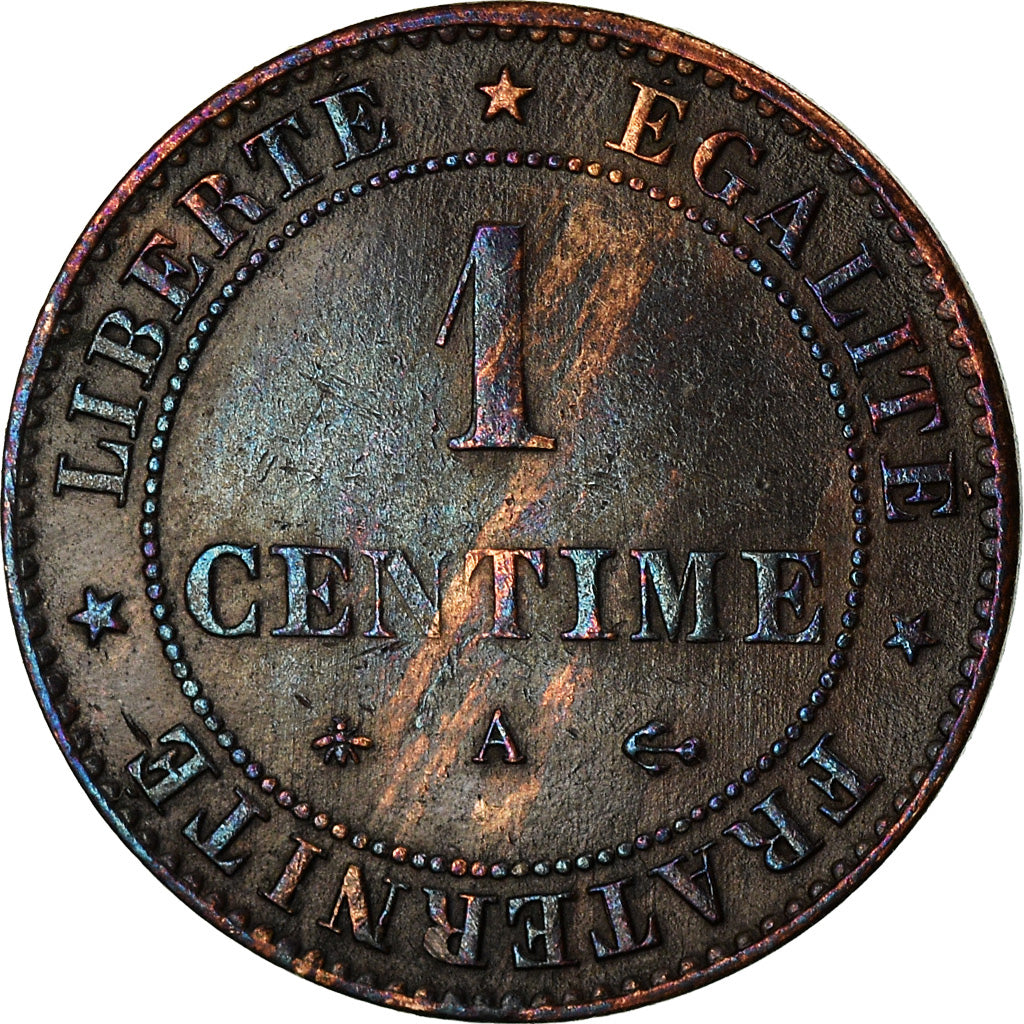 Coin, France, Cérès, Centime, 1875, Paris, EF(40-45), Bronze, KM:826.1