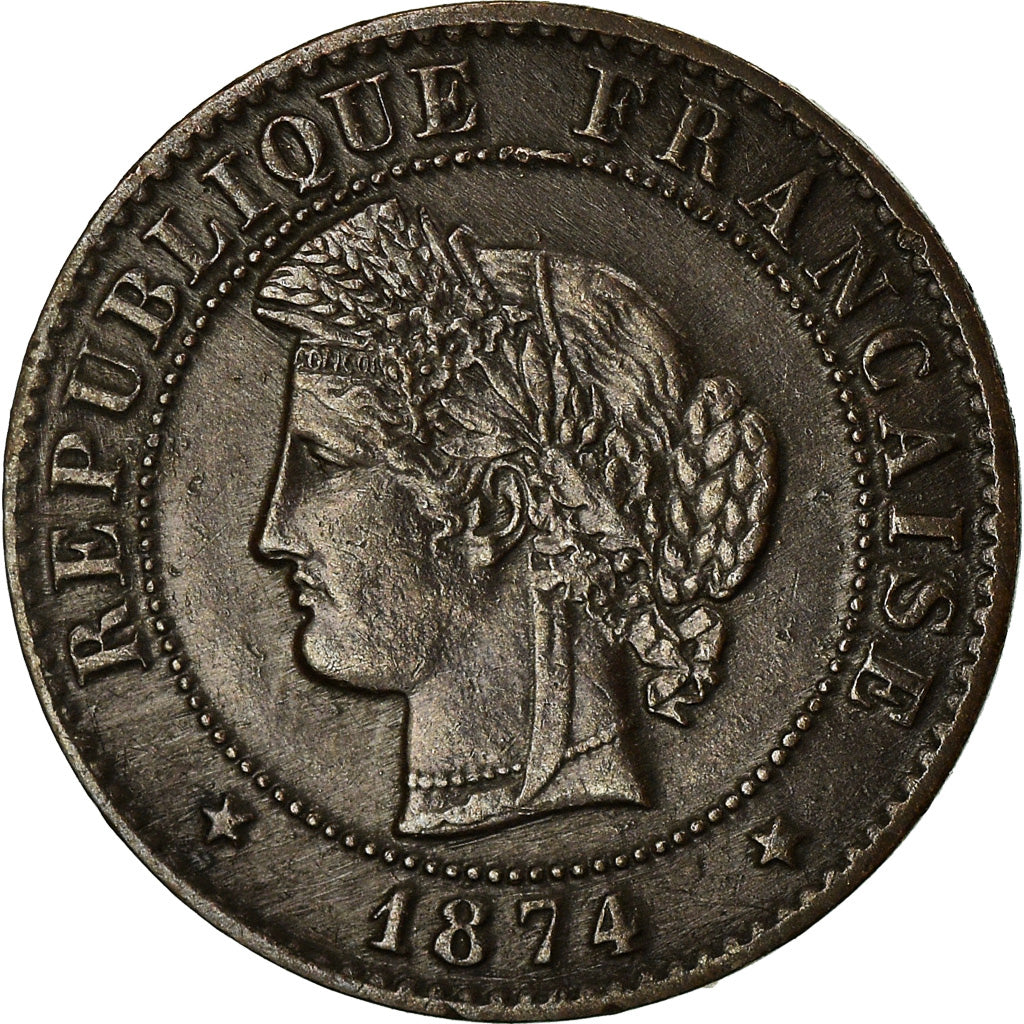 Münze, Frankreich, Cérès, Centime, 1874, Paris, SS, Bronze, KM:826.1