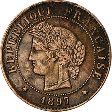 Coin, France, Cérès, Centime, 1897, Paris, EF(40-45), Bronze, KM:826.1
