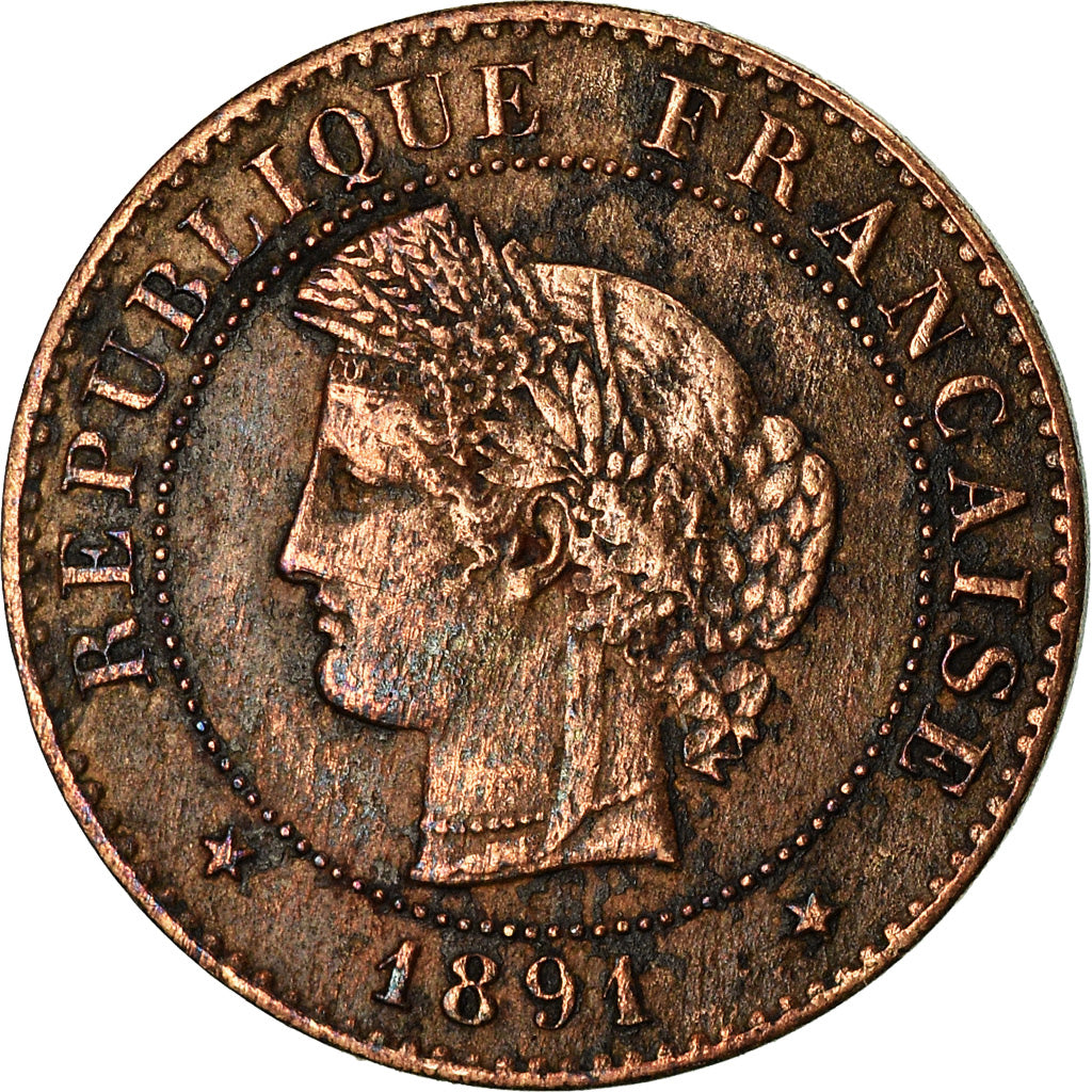 Monnaie, France, Cérès, Centime, 1891, Paris, TB+, Bronze, Gadoury:88