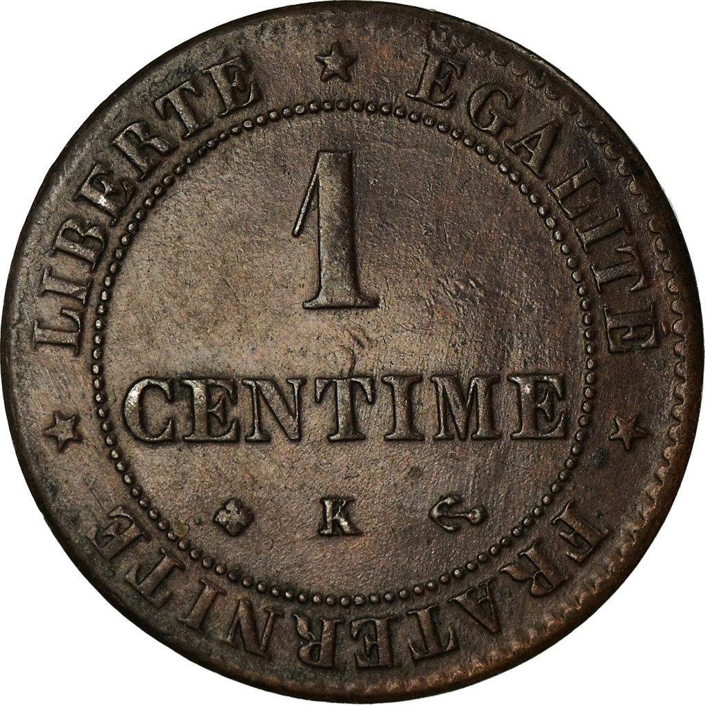 Münze, Frankreich, Cérès, Centime, 1872, Bordeaux, SS+, Bronze, KM:826.2