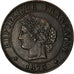 Coin, France, Cérès, Centime, 1875, Bordeaux, EF(40-45), Bronze, KM:826.2