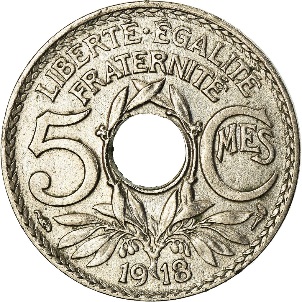 Coin, France, Lindauer, 5 Centimes, 1918, AU(50-53), Copper-nickel, KM:865