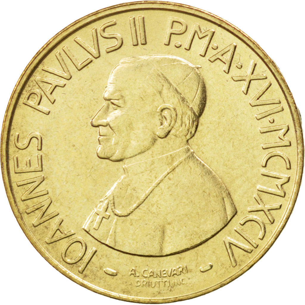 Coin, VATICAN CITY, John Paul II, 20 Lire, 1994, MS(63), Aluminum-Bronze, KM:253