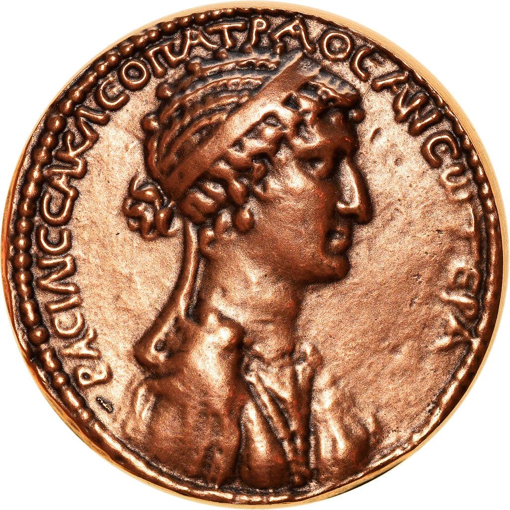France, Médaille, Reproduction Monnaie Antique, Marc Antoine et Cléôpatre
