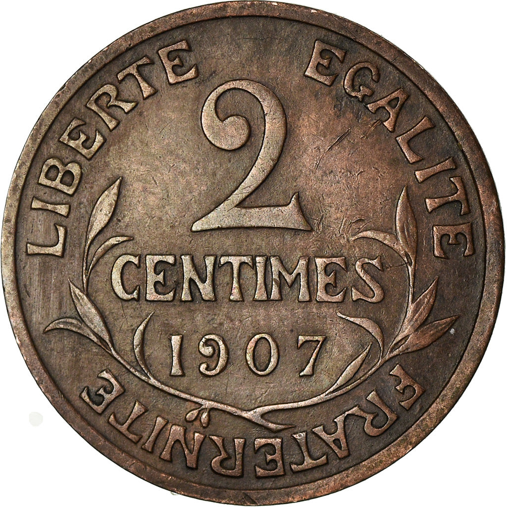 Monnaie, France, Dupuis, 2 Centimes, 1907, Paris, TTB, Bronze, Gadoury:107