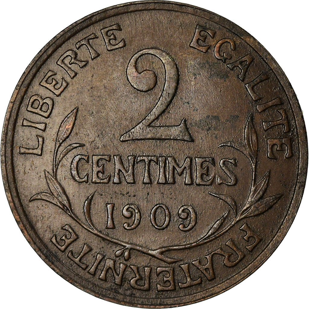 Coin, France, Dupuis, 2 Centimes, 1909, Paris, EF(40-45), Bronze, KM:841