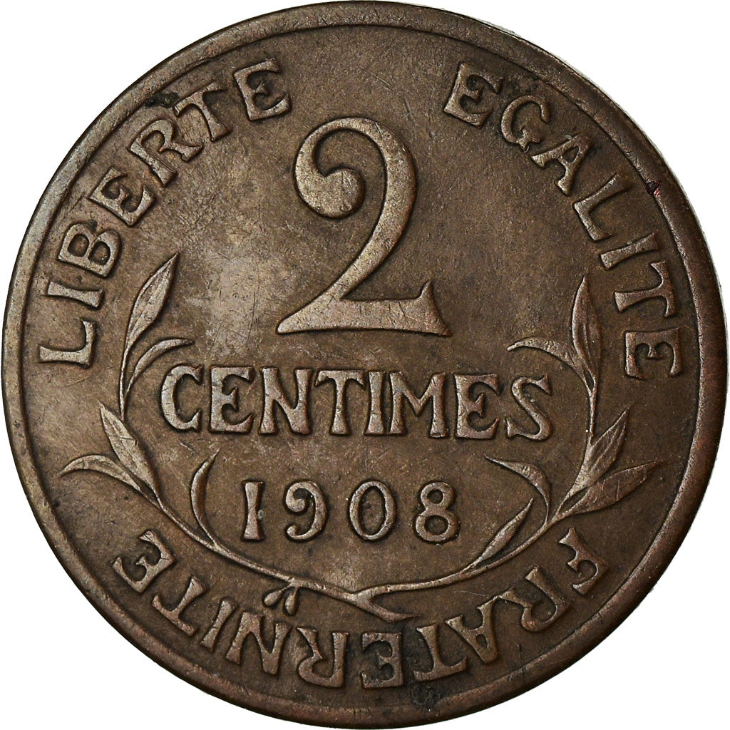 Coin, France, Dupuis, 2 Centimes, 1908, Paris, EF(40-45), Bronze, KM:841