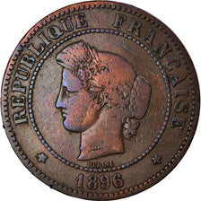Moneta, Francia, Cérès, 5 Centimes, 1896, Paris, MB+, Bronzo, KM:821.1
