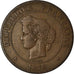 Moneta, Francia, Cérès, 5 Centimes, 1879, Paris, MB+, Bronzo, KM:821.1