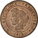 Moneta, Francia, Cérès, 5 Centimes, 1879, Paris, BB, Bronzo, KM:821.1