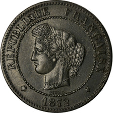 Monnaie, France, Cérès, 5 Centimes, 1872, Paris, TTB, Bronze, Gadoury:157a