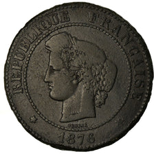 Moneta, Francja, Cérès, 5 Centimes, 1876, Bordeaux, F(12-15), Bronze