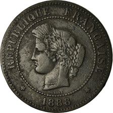 Monnaie, France, Cérès, 5 Centimes, 1888, Paris, TB+, Bronze, Gadoury:157a