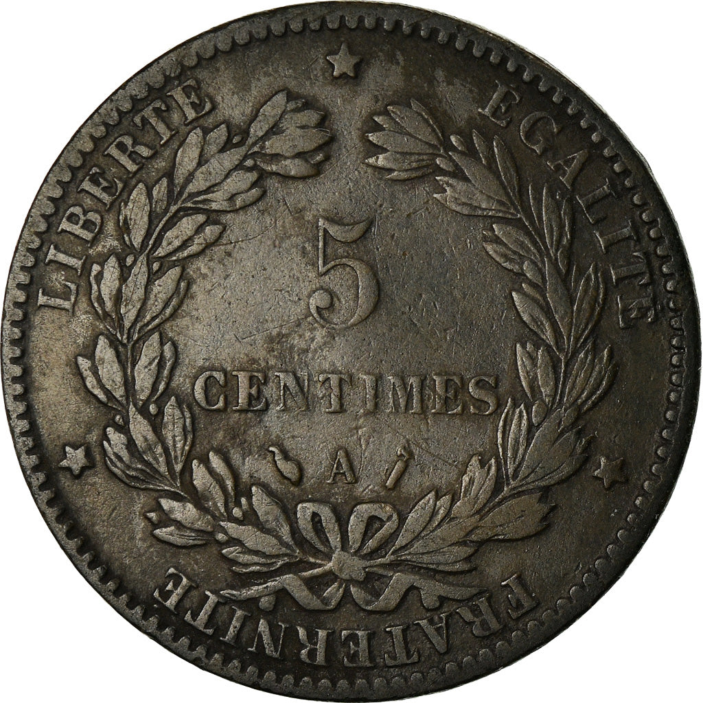 Monnaie, France, Cérès, 5 Centimes, 1888, Paris, TB+, Bronze, Gadoury:157a